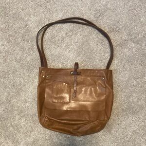 Custom Handmade Leather Slouchy Tote by In Blue